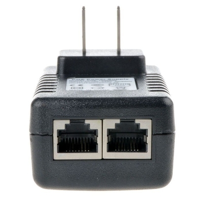 Negro 24V 1A enchufe de pared POE inyector Ethernet adaptador IP teléfono fuente de alimentación de la cámara 24 V