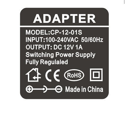 Adaptador de alimentación de 12 V de corriente continua para CCTV LED Protección contra sobrevoltura y cortocircuito garantizada