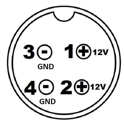 Certificado CE Adaptador de alimentación de escritorio de 12V 5A para fuente de alimentación de corriente alterna continua de 4 pines de 60W en negro