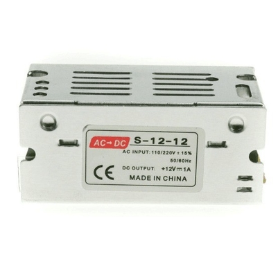 Fuente de alimentación de conmutación de 12V 1.2A 12W de salida única para la salida de energía LED y DC