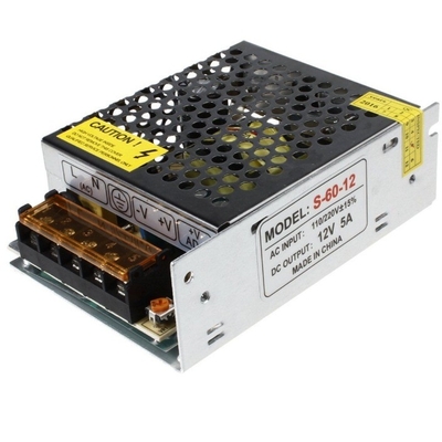 Protección contra sobrevolución 110V/AC 220V DC 12V 5A Conducción de alimentación LED de 60W para tira LED