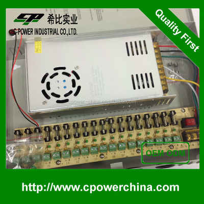 360W 18 canales Fuente de alimentación de conmutación dc12v 30A 220V 110V AC Protección de sobre tensión