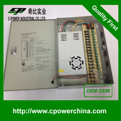 360W 18 canales Fuente de alimentación de conmutación dc12v 30A 220V 110V AC Protección de sobre tensión