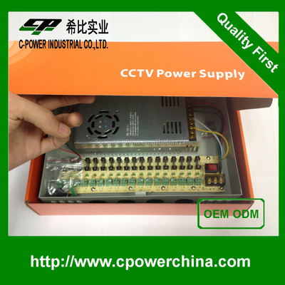 360W 18 canales Fuente de alimentación de conmutación dc12v 30A 220V 110V AC Protección de sobre tensión