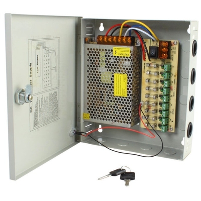 Tipo de salida: puerto único 9 5 amperios 12V caja de distribución de suministro de corriente continua para CCTV