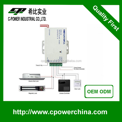 Fuente de alimentación de cerradura eléctrica de alta tensión 12V 3A UPS para seguridad / vigilancia / alarma