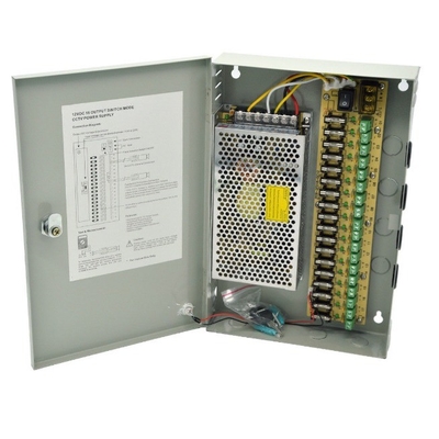 Salida única 12V DC 15A 18 canales cámara de seguridad CCTV