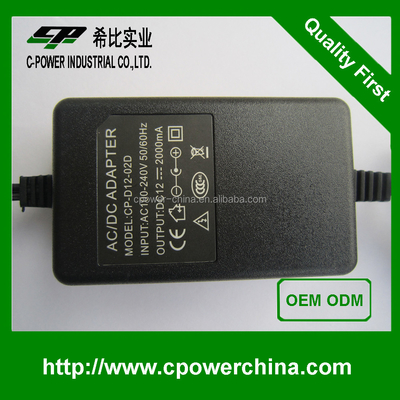 Adaptador de alimentación de 12V 2A 24W DC para cámara de seguridad de Bunker Hill Instalación fácil