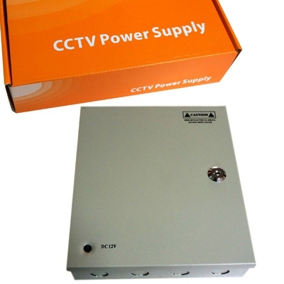 Corriente de salida 10A Cámara de seguridad de CCTV Caja de suministro de energía Distribución 12V 9CH 18CH puertos