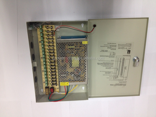 Fuente de alimentación de 12V de salida de CCTV 120W 18CH para protección contra sobrevoltaje y cámara de CCTV