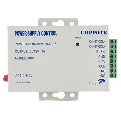 K80 AC 110-240V a DC12v 3A 36w Fuente de alimentación para el sistema de control de acceso a la puerta Potencia de salida 1 50W