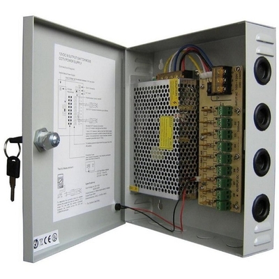 Asegure su propiedad con CCTV 9CH cámara de seguridad caja de alimentación DC 12V 15A 180w
