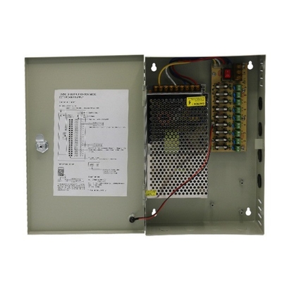 Solo salida gris 9 puertos 20A 12V DC conmutación de la fuente de alimentación de la caja de distribución de la energía C-Power
