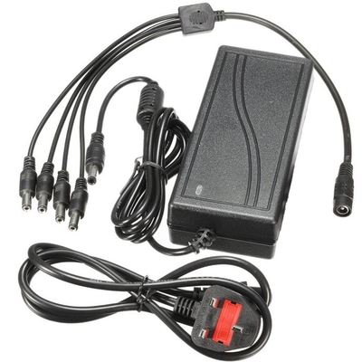 Conexión de escritorio 12V 5A Adaptador de alimentación de salida múltiple con 4 puertos Pigtail CE certificado