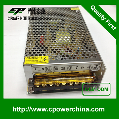 Fuente de alimentación para bancos industriales compacta y duradera de 12 V dc 10 amperes 5 a con 199*98*42 de tamaño