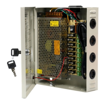 C-Power 110V 220V CCTV 12V 10A 9CH 9 puertos Unidad de caja de suministro de energía regulada