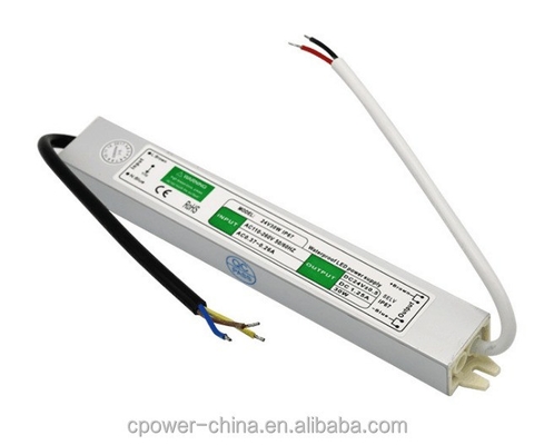 30W DC 24V 12V LED conductor de banda blanca módulo de transformador IP67 adaptador de fuente de alimentación impermeable