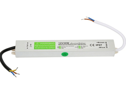 Dirección de corriente continua 12V/24V IP66/IP67 controlador LED a prueba de agua de 30W para fuente de alimentación de iluminación LED de banda LED