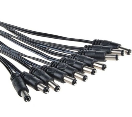 12V DC Power Pigtail Hombre 5.5*2.1mm Cable Plug Wire para cámara de circuito cerrado en color negro