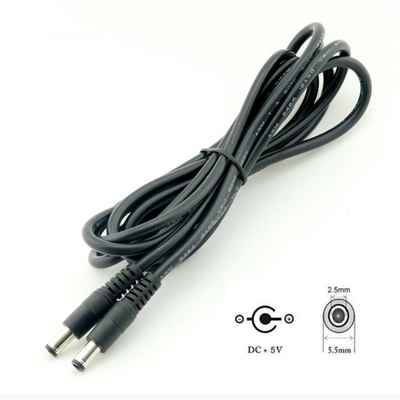 5m 3m 2m 1m Cable de corriente continua blanco extremo femenino Tipo 5.5mm x 2.1mm Adaptador de enchufe Cable de extensión