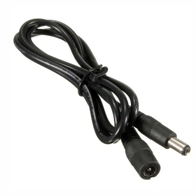 5m 3m 2m 1m Cable de corriente continua blanco extremo femenino Tipo 5.5mm x 2.1mm Adaptador de enchufe Cable de extensión