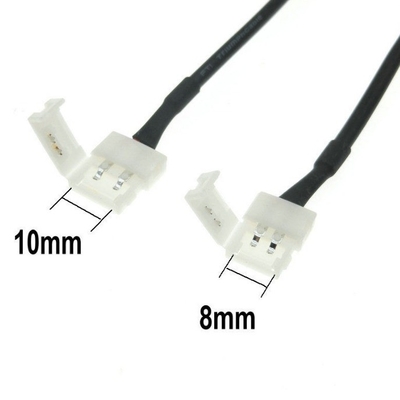 3528/5050 LED Strip 2Pin Conector de conexión femenina de conector de cable de CC con cobre enlatado y PVC