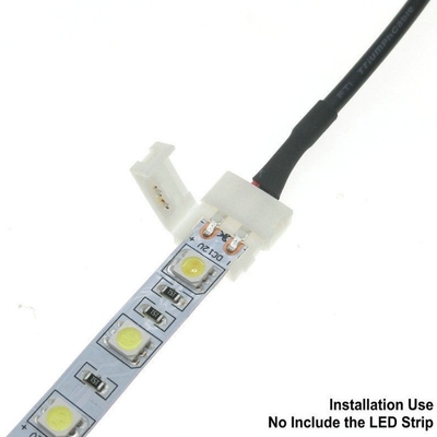 3528/5050 LED Strip 2Pin Conector de conexión femenina de conector de cable de CC con cobre enlatado y PVC