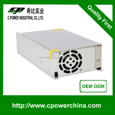 Top-10 AC DC 24V 36V 48V 600W Fuente de alimentación de alta tensión con frecuencia de salida 50/60Hz