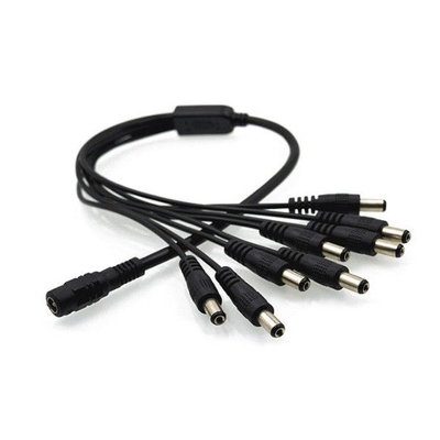 Lugar original Adaptador de alimentación de división de corriente continua Cable de mujer a hombre 5.5x2.1mm para cámara de circuito cerrado
