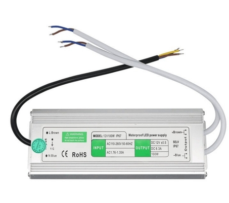 C-Power Plata resistente al agua DC 12V 8.3A 10W 30W 50W 100W 120W 200W 300W IP67 fuente de alimentación