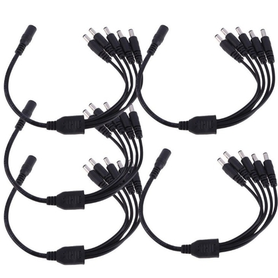 4 Pack 5 Way Channel DC Power Splitter Cable para cámaras de seguridad de CCTV Certificado CE