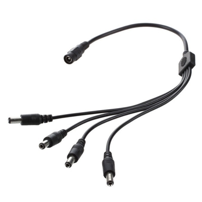 4 Pack 5 Way Channel DC Power Splitter Cable para cámaras de seguridad de CCTV Certificado CE