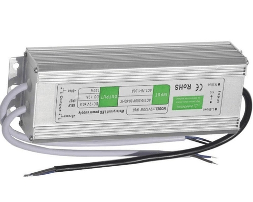 Fuente de alimentación impermeable de aleación de aluminio C-Power Input 100-240vac 120W IP65 24VDC para LED