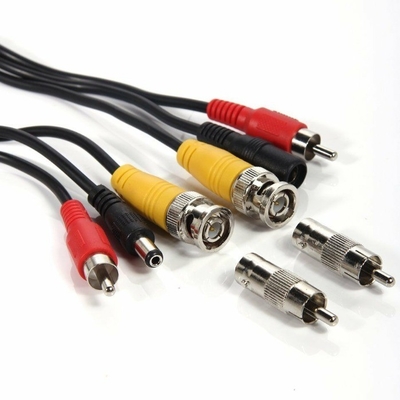 Cable de extensión de vídeo/alimentación/audio de CCTV con chaqueta de PVC profesional para telecomunicaciones