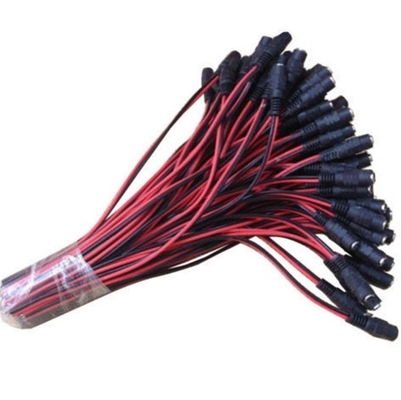 5.5x2.1mm cola de cerdo macho hembra cable de CC para cámaras de circuito cerrado luces LED 12V conductor de cobre