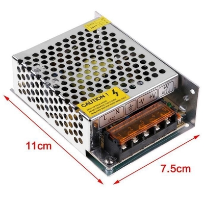 Fuente de alimentación de neón de salida única tipo 36w 12v 3a en color plateado para C-Power