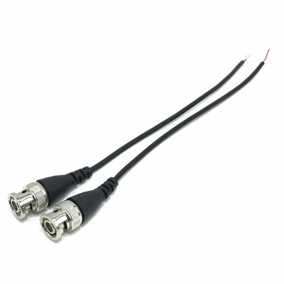 C-Power Metal Conector Blanco BNC Cable de extensión para CCTV Tipo de extremo masculino Despojado