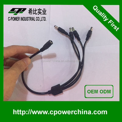 Fuente de alimentación 5.5*2.1 Conector de corriente continua con cable abierto de alambre y chaleco de PVC multi-núcleo