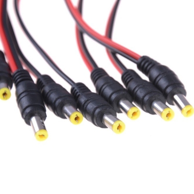 DC 5.5*2.5mm 5525 30cm Jack de alimentación macho enchufe de cable de cable de cobre con IEC Tipo de extremo femenino