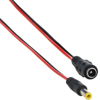 DC 5.5*2.5mm 5525 30cm Jack de alimentación macho enchufe de cable de cable de cobre con IEC Tipo de extremo femenino