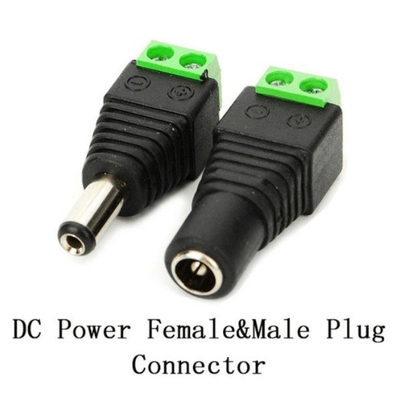 12V Jack de corriente continua enchufe negro f conector adaptador de corriente 5.5mm x 2.1mm Certificado CE