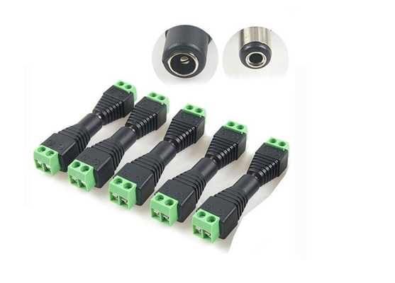 DC 5.5 x 2.1 mm Jack de potencia masculino Adaptador de conector de conector de cable para CCTV / LED Género Femenino