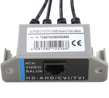 - 4CH HD video pasivo Balun Transceptor BNC a UTP RJ45 CCTV vía pares retorcidos