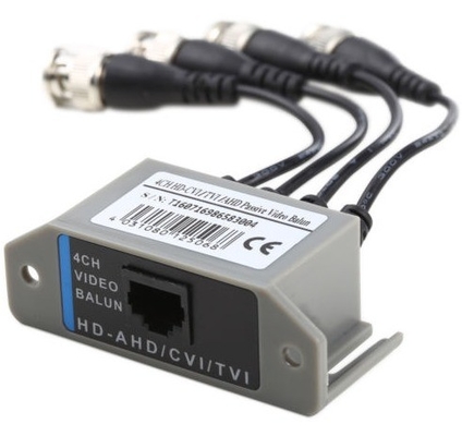 - 4CH HD video pasivo Balun Transceptor BNC a UTP RJ45 CCTV vía pares retorcidos
