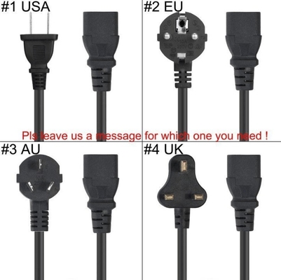 86% de eficiencia Adaptador LED de 50W para 100-240V AC 50/60Hz DC12V DC 5V 10A 8A 6A 2A Negro