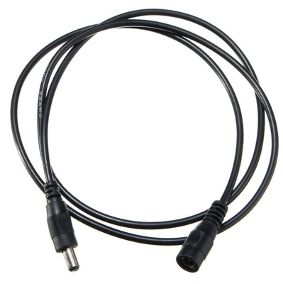 Negro 1/2/5/10M Extensión de la fuente de alimentación Cable DC para cámara de seguridad CCTV 5.5x2.5mm