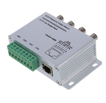 Transmisión de video 4CH CAT5 HD UTP pasivo Video Balun BNC Transceptor femenino RJ45 para el sistema de CCTV