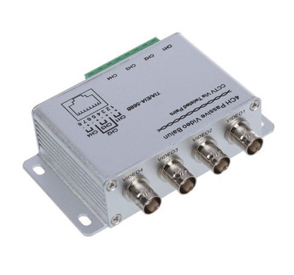 Transmisión de video 4CH CAT5 HD UTP pasivo Video Balun BNC Transceptor femenino RJ45 para el sistema de CCTV