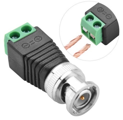 CAT5 a BNC Video coaxial Balun 2.1mm macho Kit de conector de alimentación CC AF como accesorios de CCTV