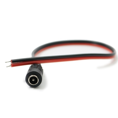 27/30cm longitud de energía continua conector de cable femenino de plomo de cola de cerdo cable de CCTV jack enchufe de cámara